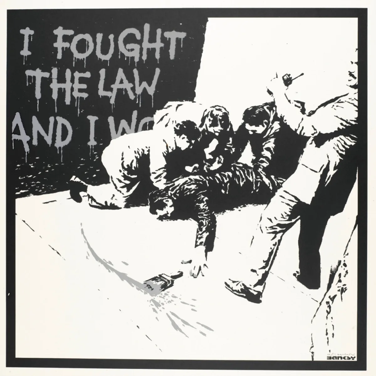 Banksy I Fought the Law (Silver)
