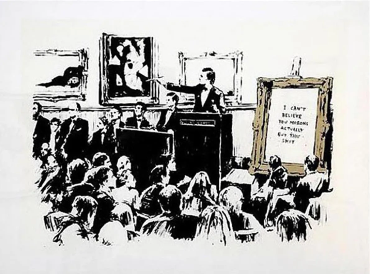 Banksy Morons (LA Edition Sepia)