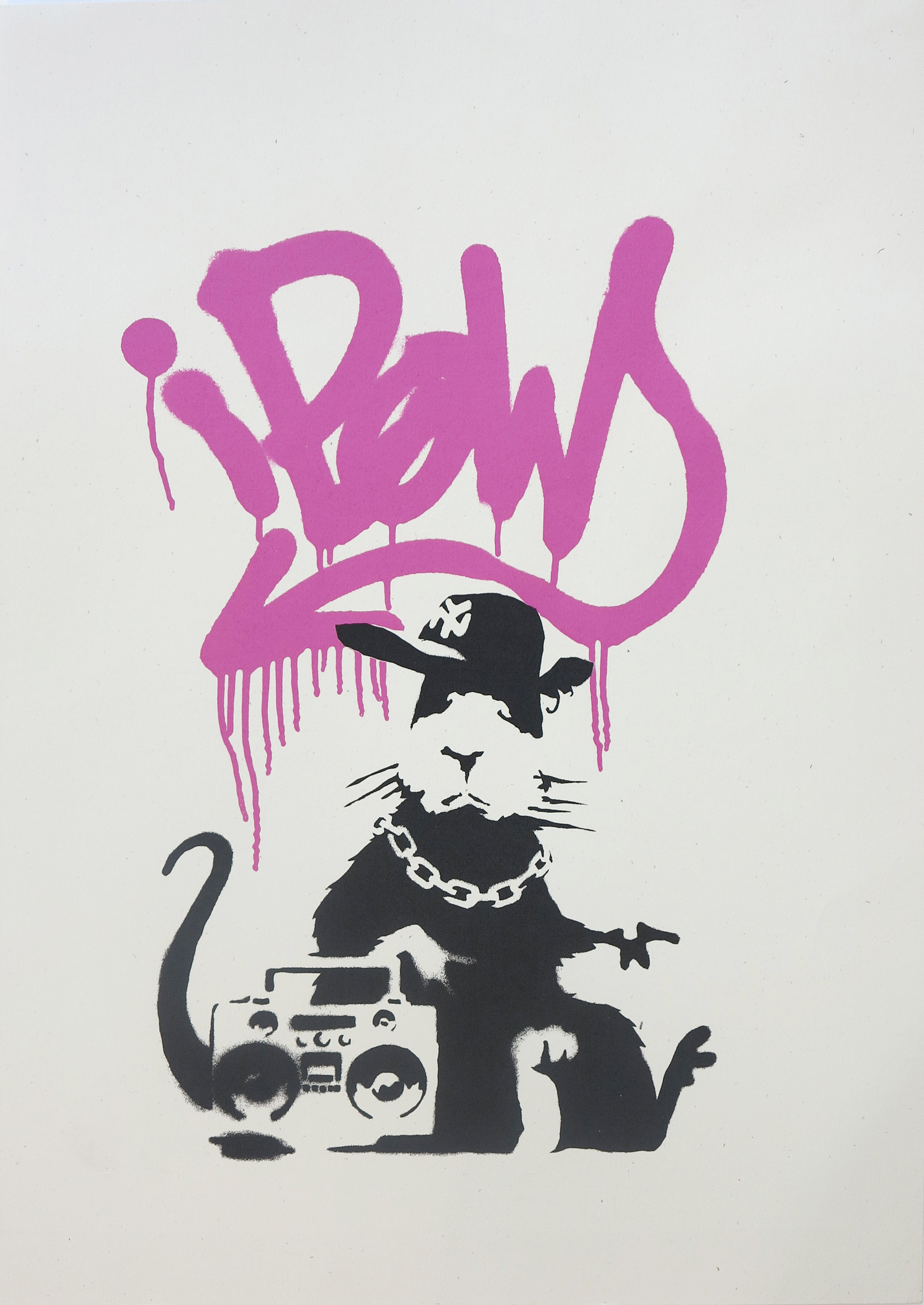 Banksy - Because I'm Worthless (Red) - Unsigned | Hang-Up Gallery