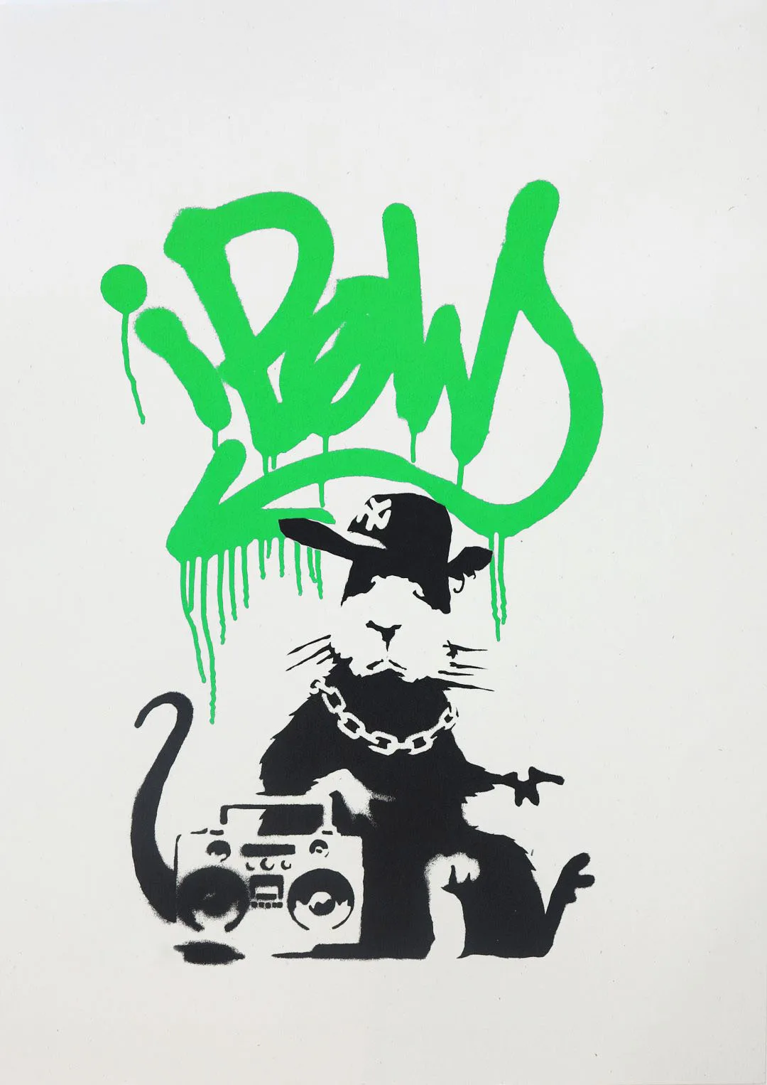 Banksy Gangsta Rat (Green)