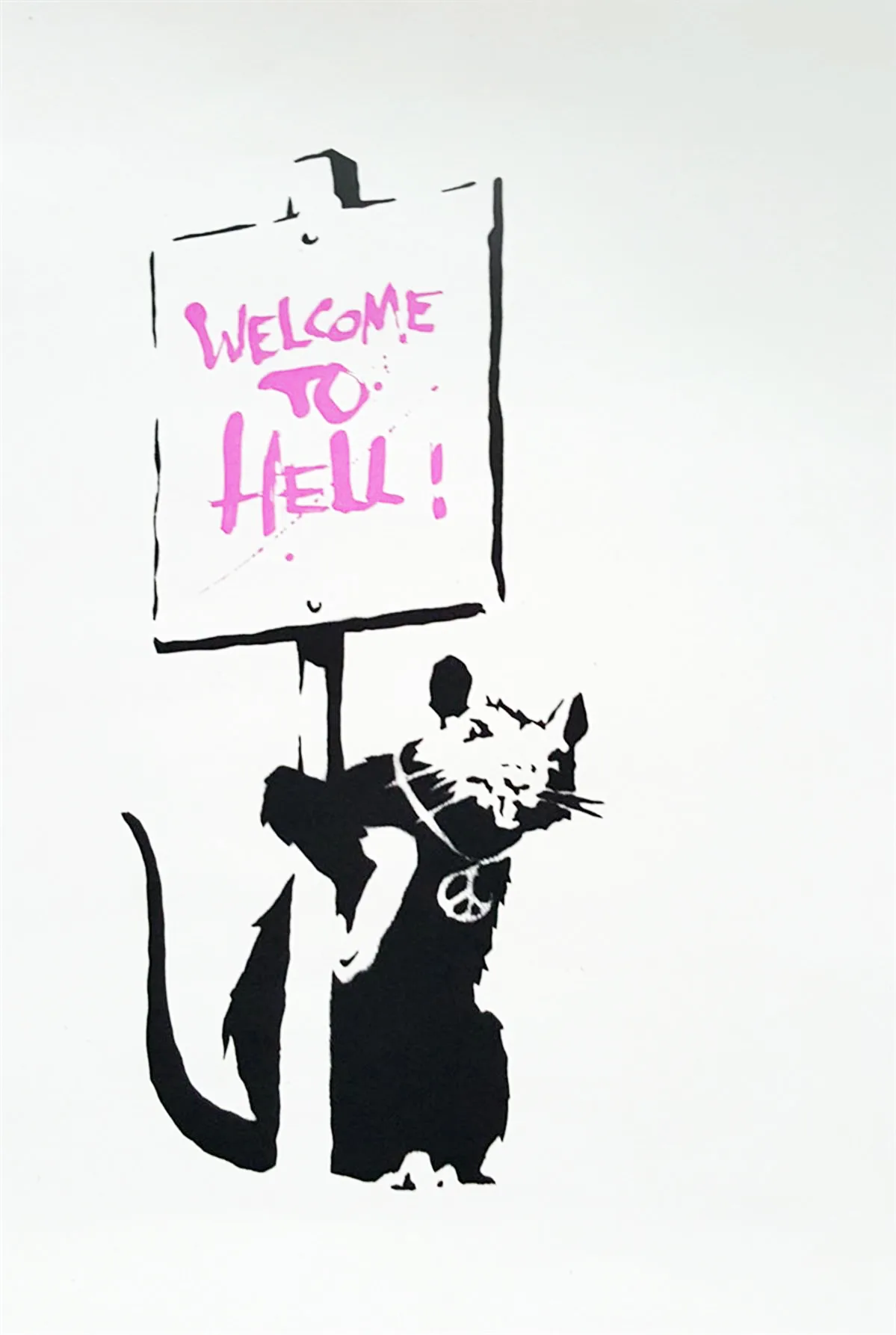 Banksy Welcome to Hell (Pink)