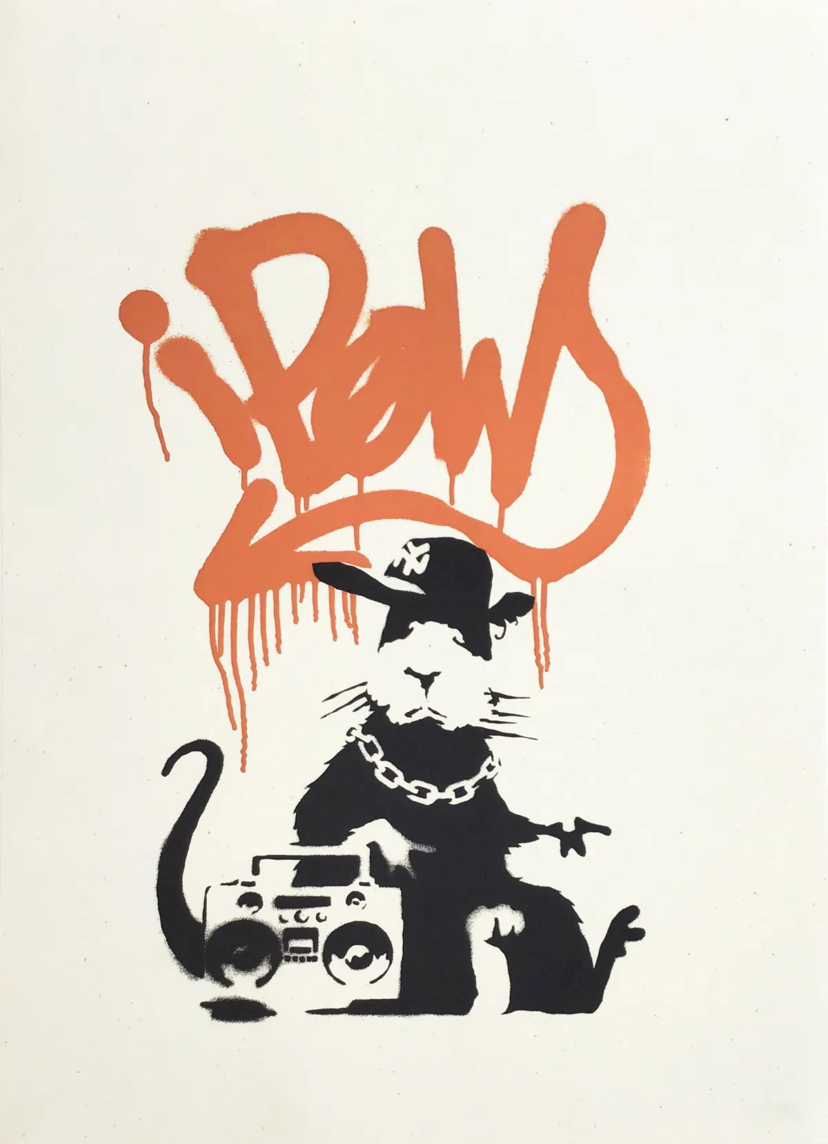 Banksy Gangsta Rat (Orange)