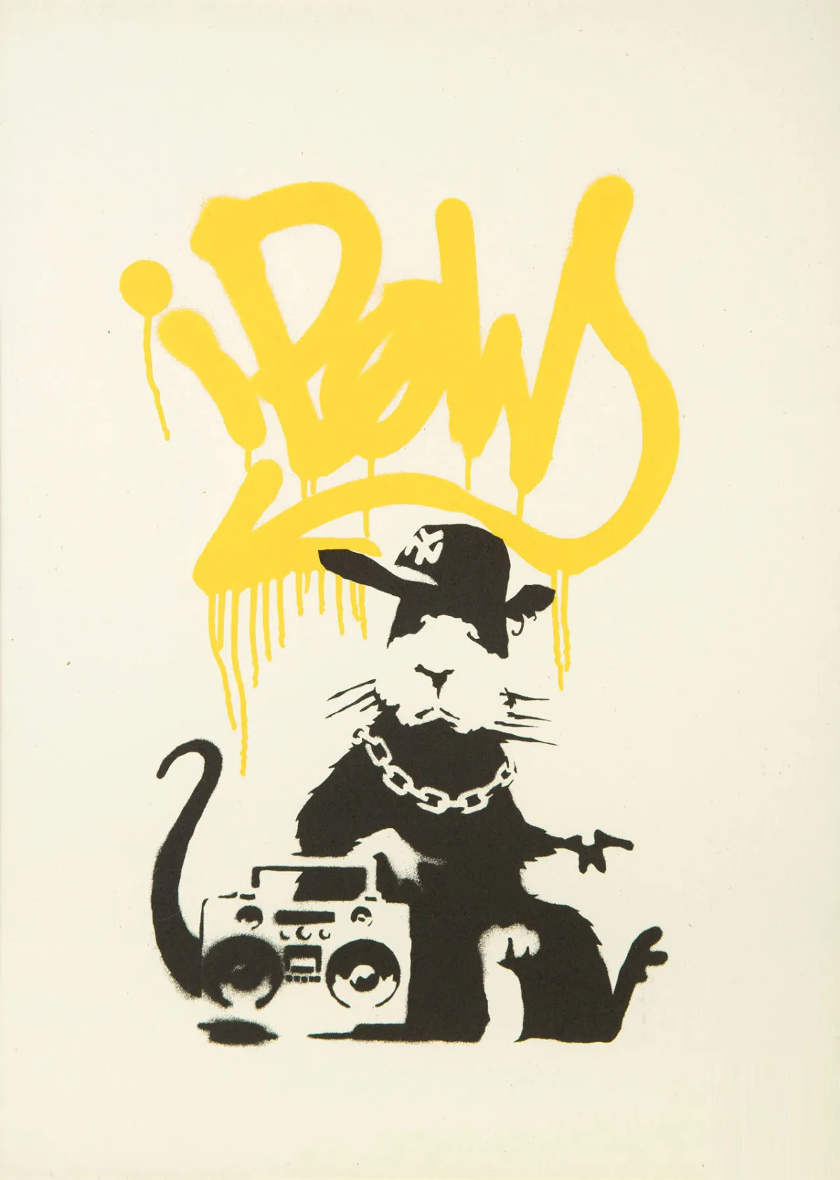 Banksy Gangsta Rat (Yellow)