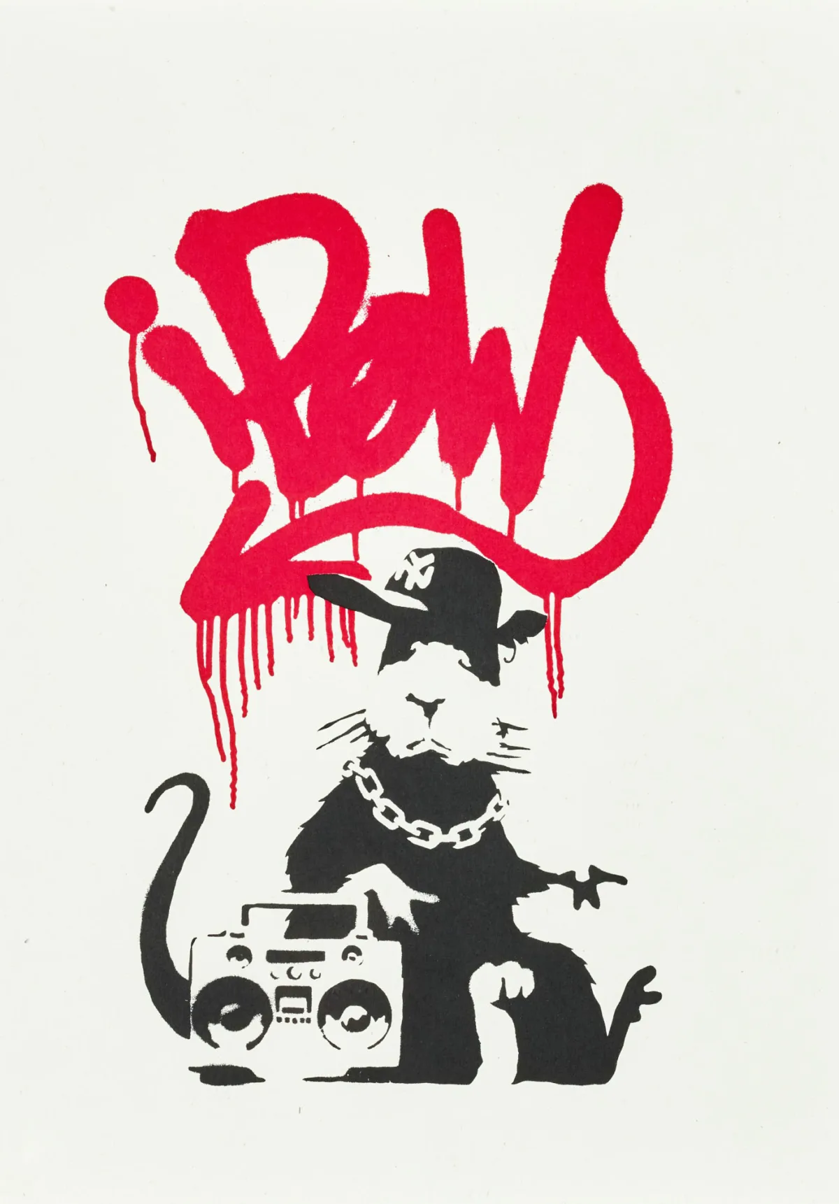 Banksy Gangsta Rat (Red)