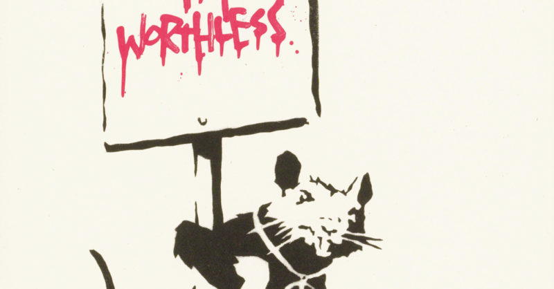 Because I'm Worthless (Red) | Banksy Buyers Guide | Hang-Up Gallery