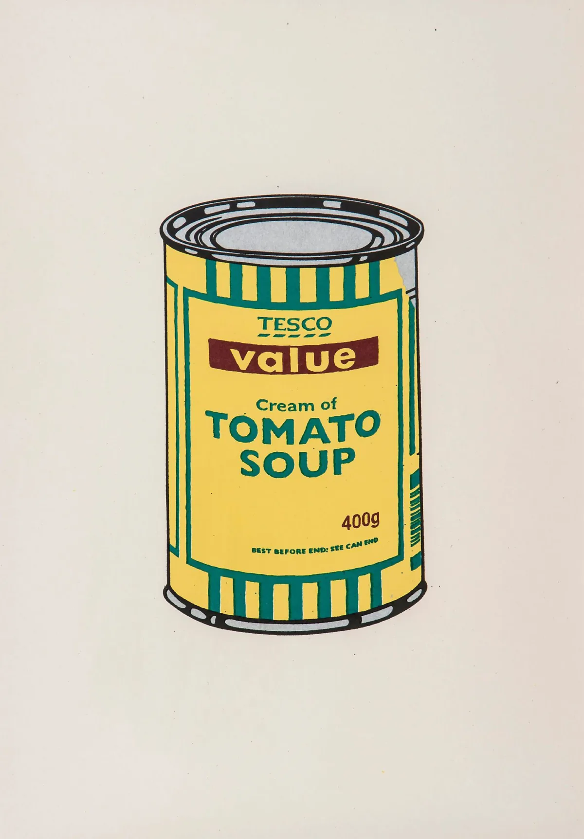 Banksy Soup Can (Yellow/Emerald/Brown)