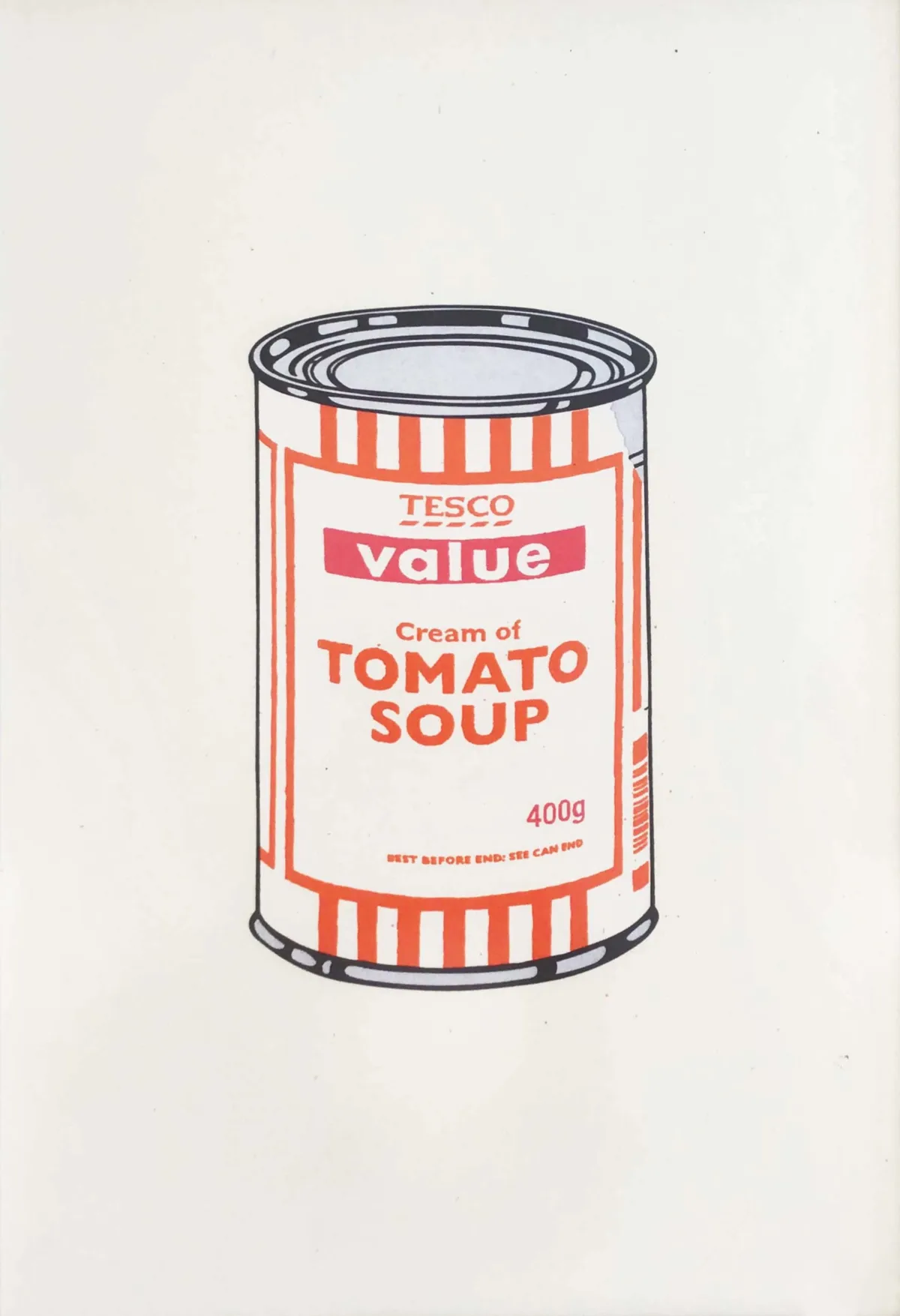 Banksy Soup Can (White/Orange/Raspberry)