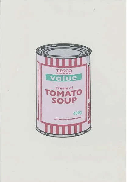 Banksy Soup Can (Pale Lilac/Cherry/Mint)