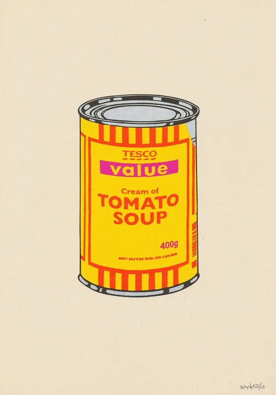 Banksy Soup Can (Banana/Orange/Hot Pink)