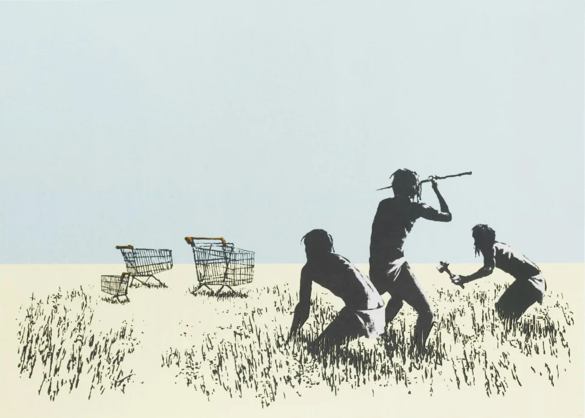 Banksy Trolleys (on End Paper)