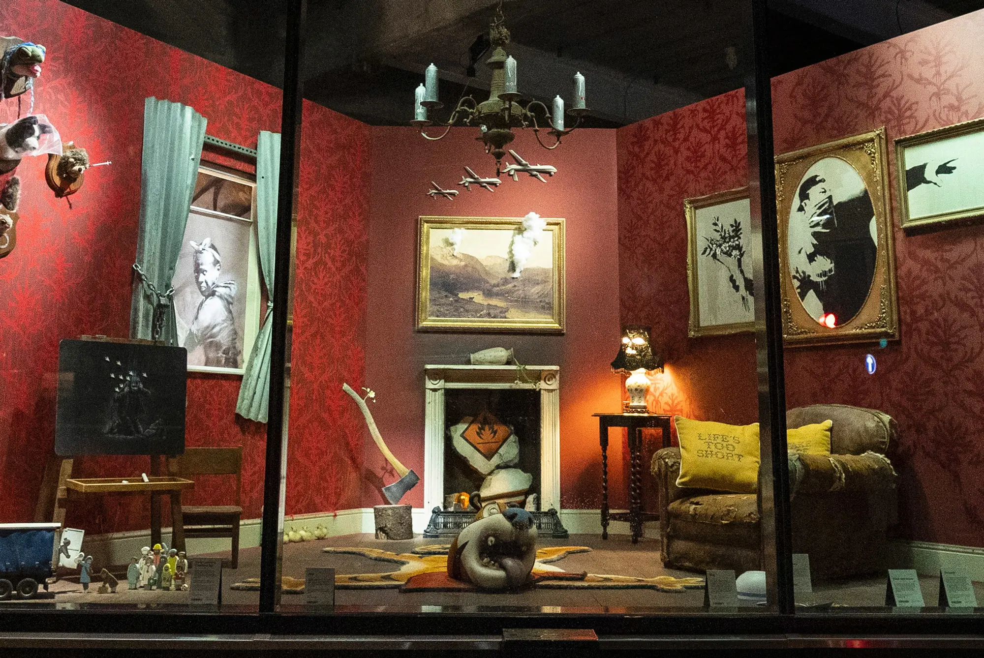 Banksy's Gross Domestic Product dystopian homeware store in Croydon, London.