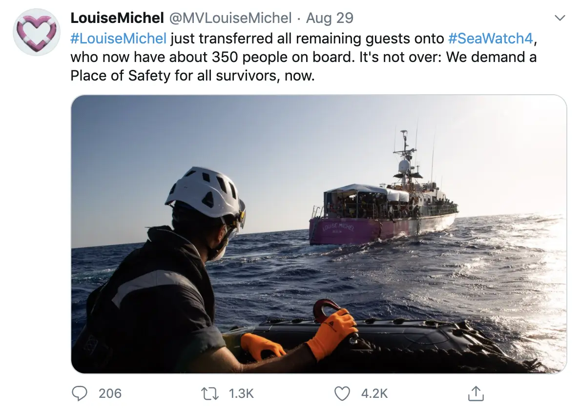 Twitter update from Louise Michel