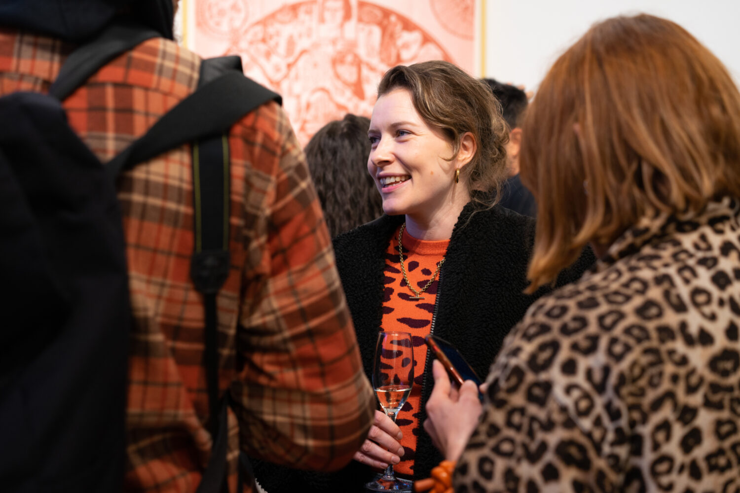 Charlotte, Ben and Kostas with guests