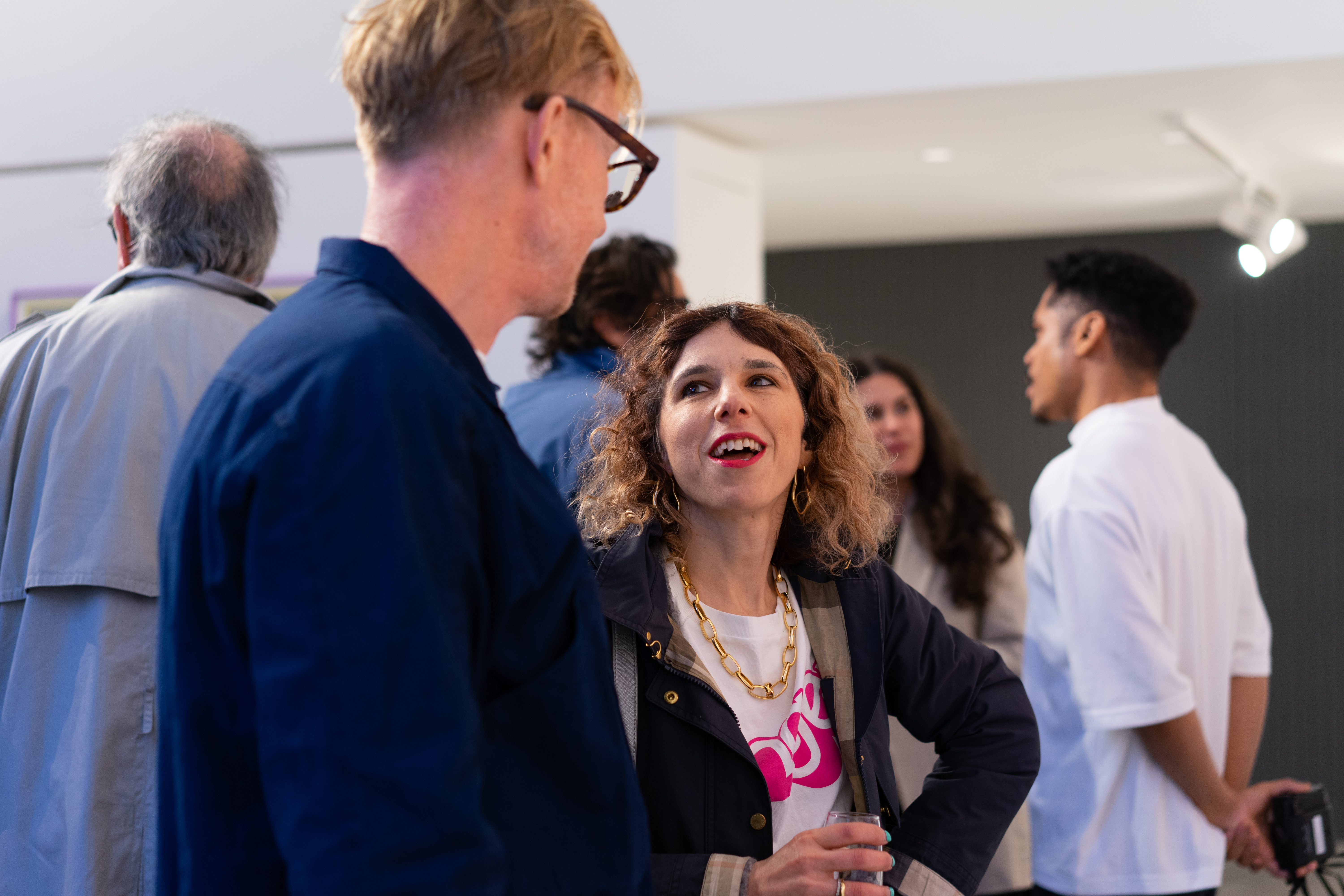 Sophie, Madeleine and Ben with guests