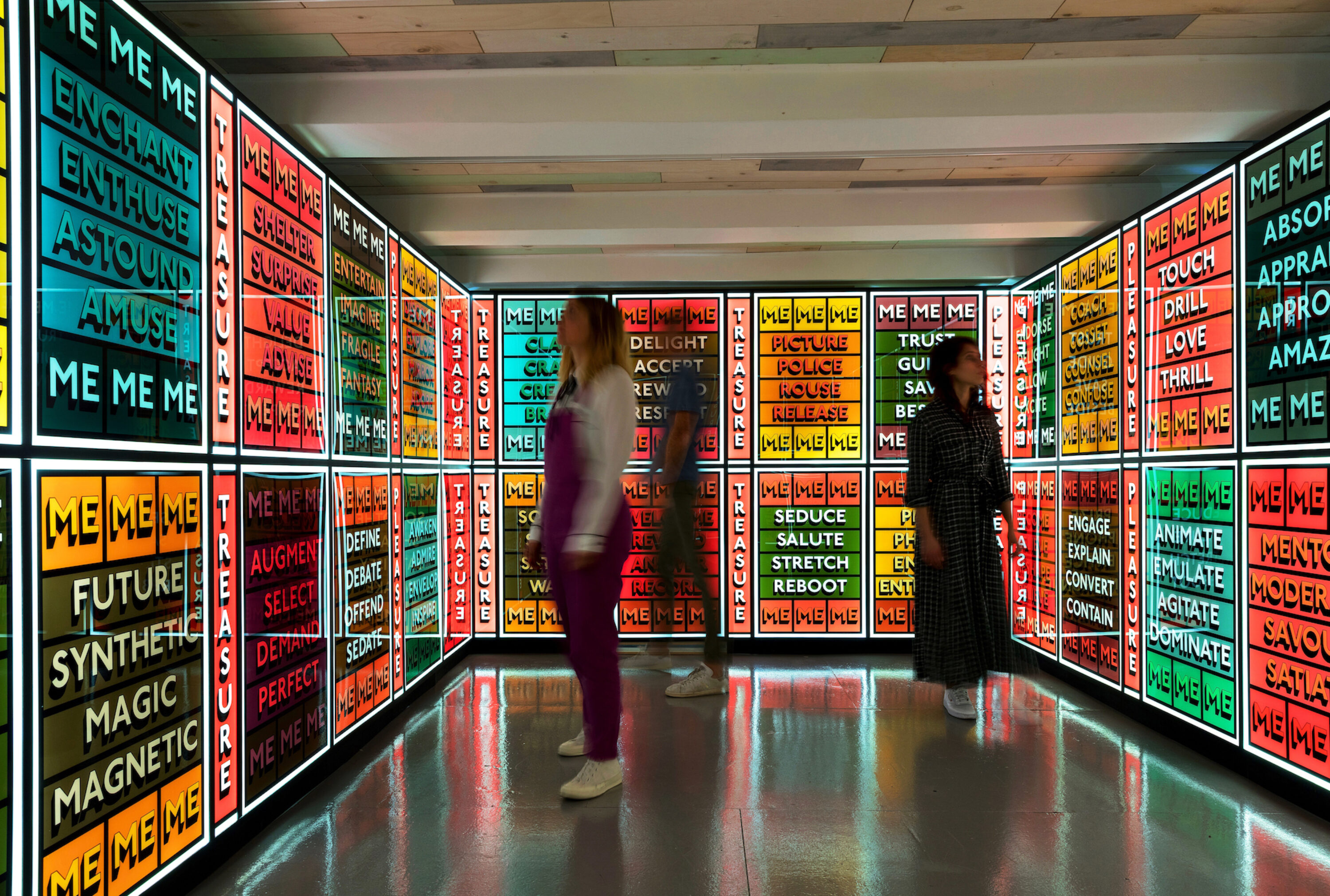 Inside Tim Fishlock's light-box installation, INTROVERSION IMMERSION at Hang-Up