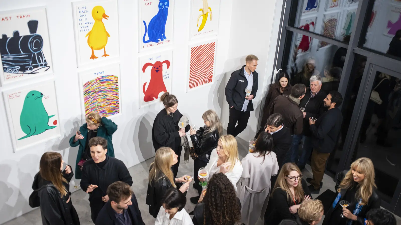 David Shrigley: Mainly Multiples, Some Paintings & Other Stuff Too private view