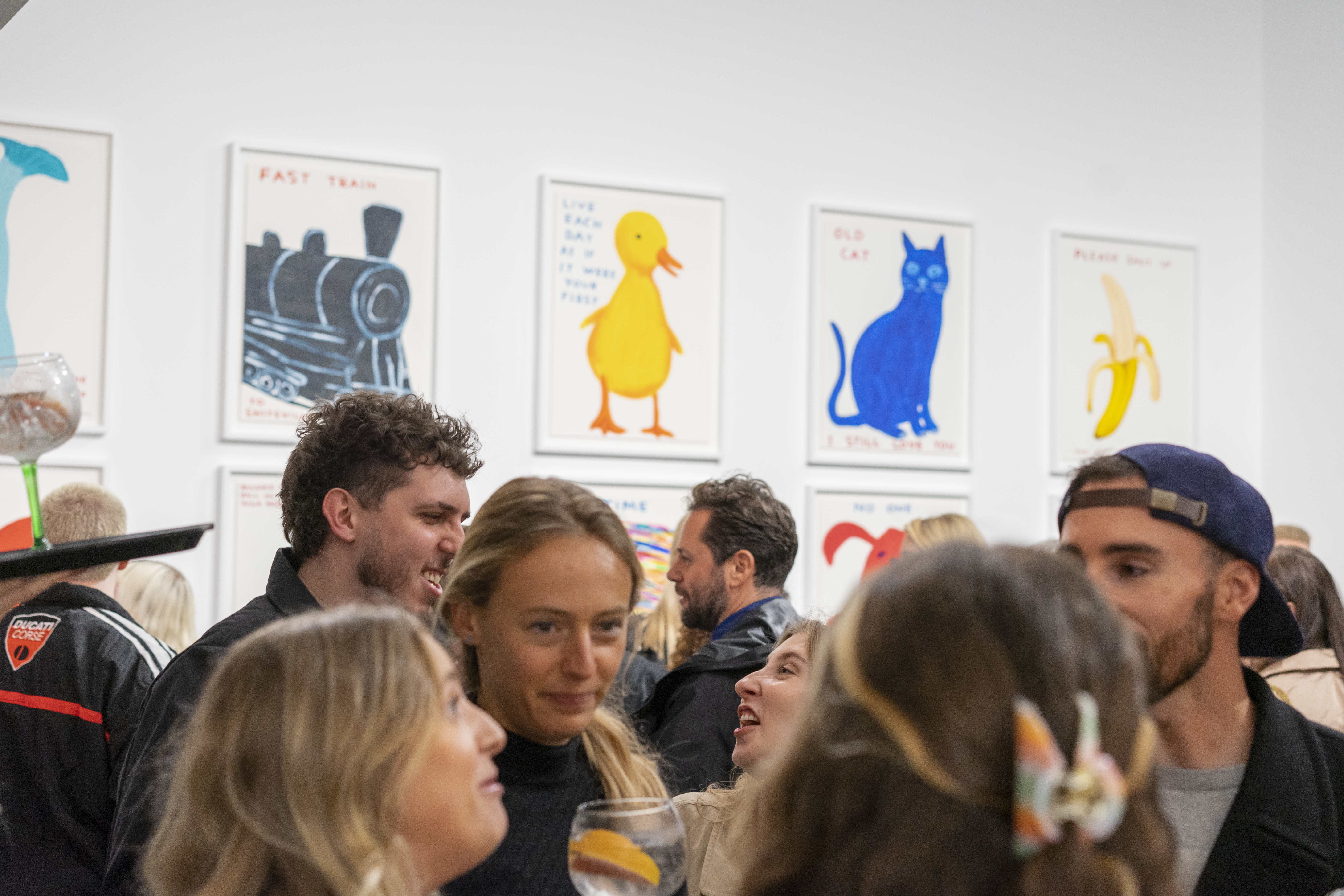 David Shrigley: Mainly Multiples, Some Paintings & Other Stuff Too private view, Hang-Up Gallery, London.