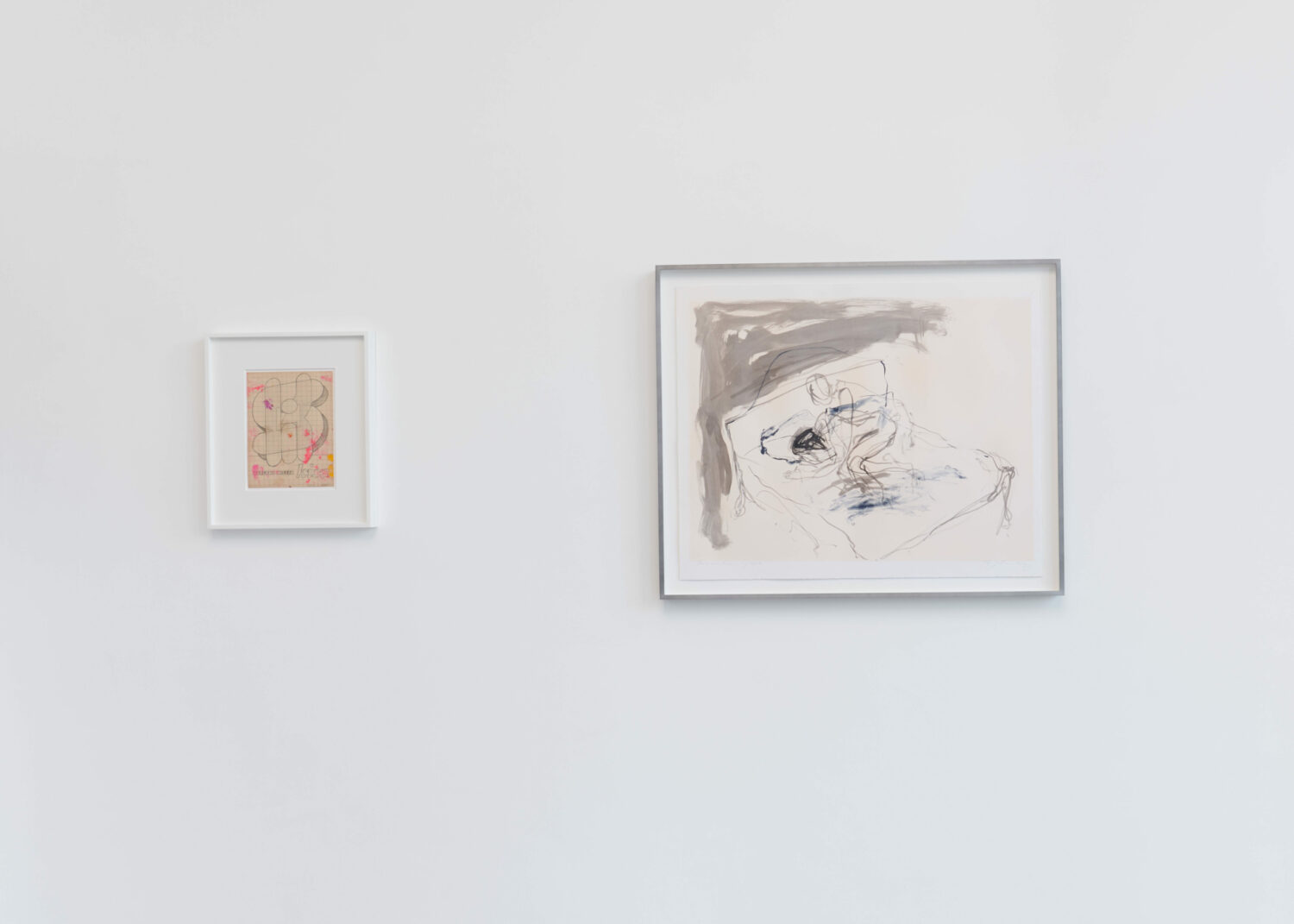 Harland Miller, Kiss and Tracey Emin, There Was Fire In My Eyes on display, Hang-Up Curates Vol. III. Hang-Up Gallery, London.