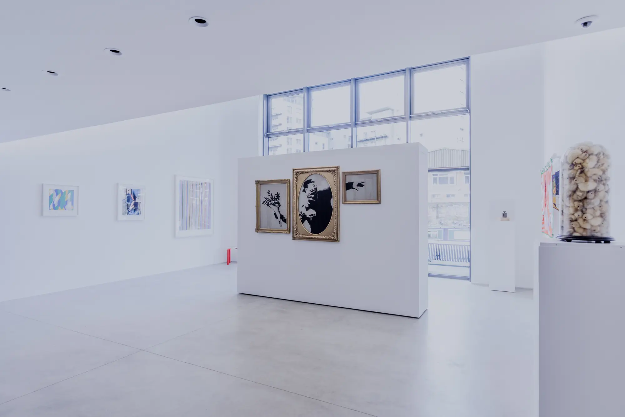 Hang-Up Curates Vol. II | Exhibition view | Banksy Love Is In The Air Hang-Up Gallery Private Collection. Not for sale.
