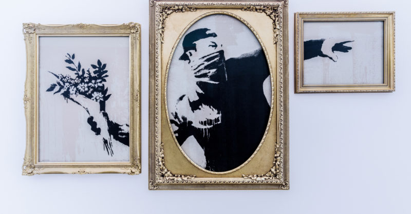 Banksy – Thrower (Grey) VIP - Signed | Editions | Hang-Up