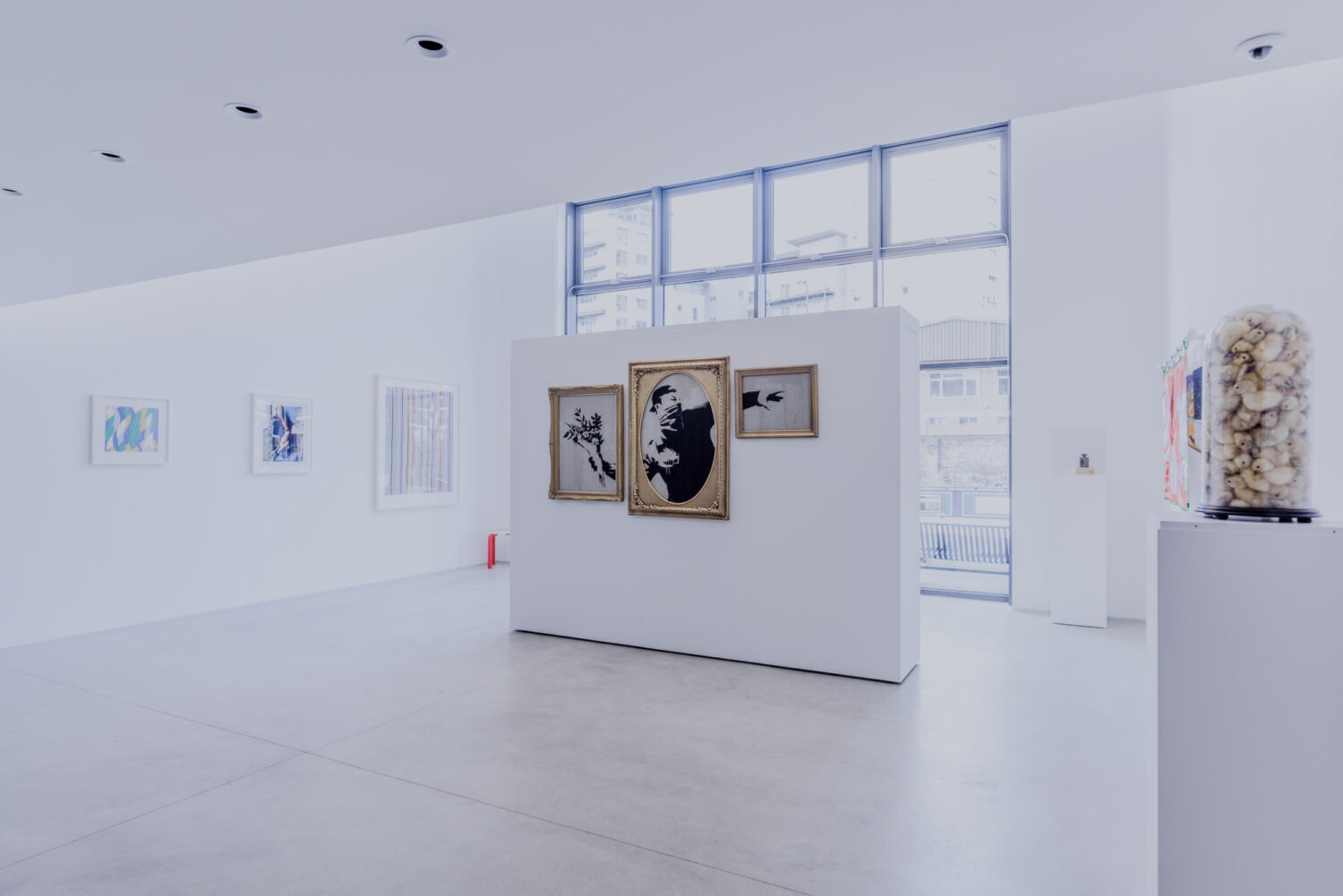 Hang-Up Curates Vol. II | Exhibition view | Banksy Love Is In The Air Hang-Up Gallery Private Collection. Not for sale.