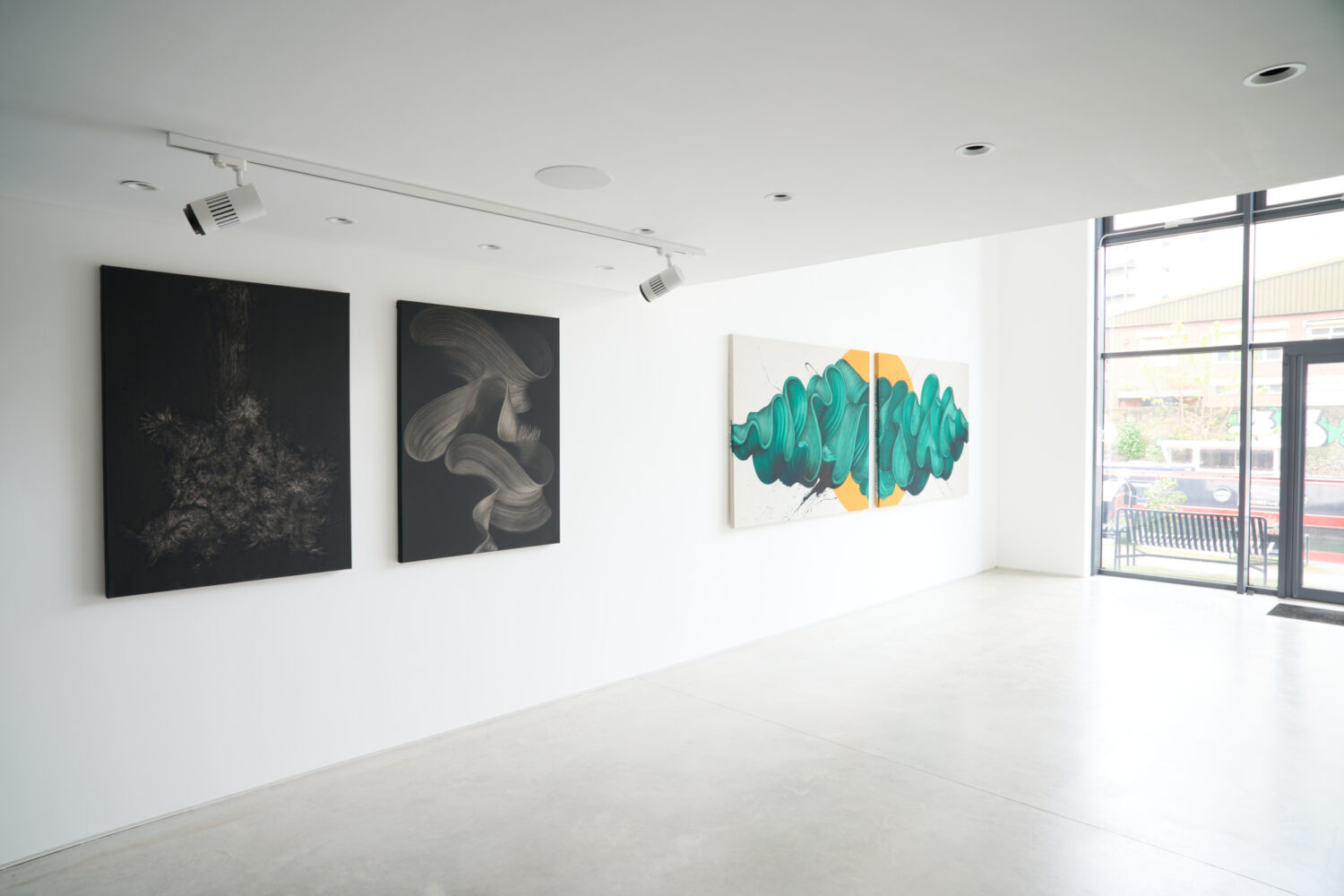 Installation shots of In Flux, Hang-Up Gallery, London, 2025