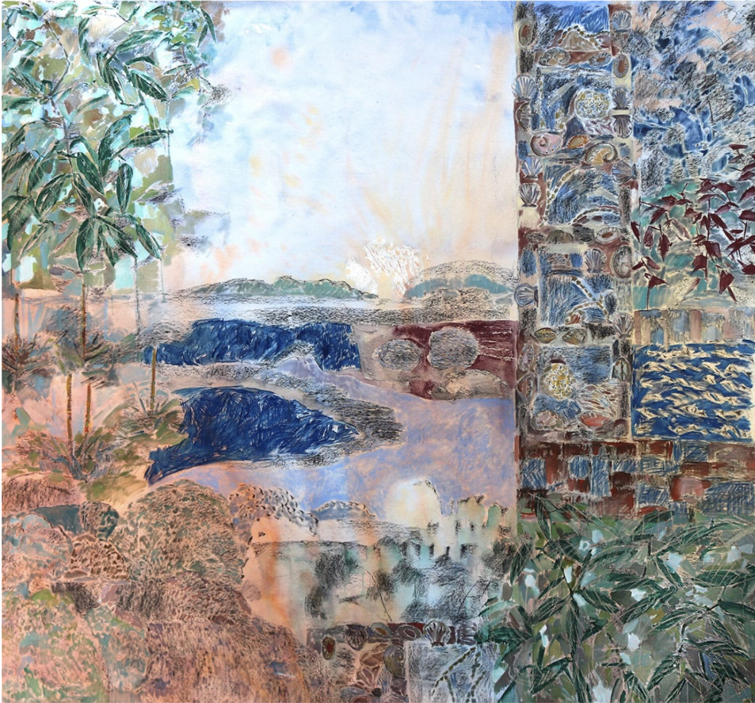 Picture Window | Acrylic, charcoal, dry pastel on canvas