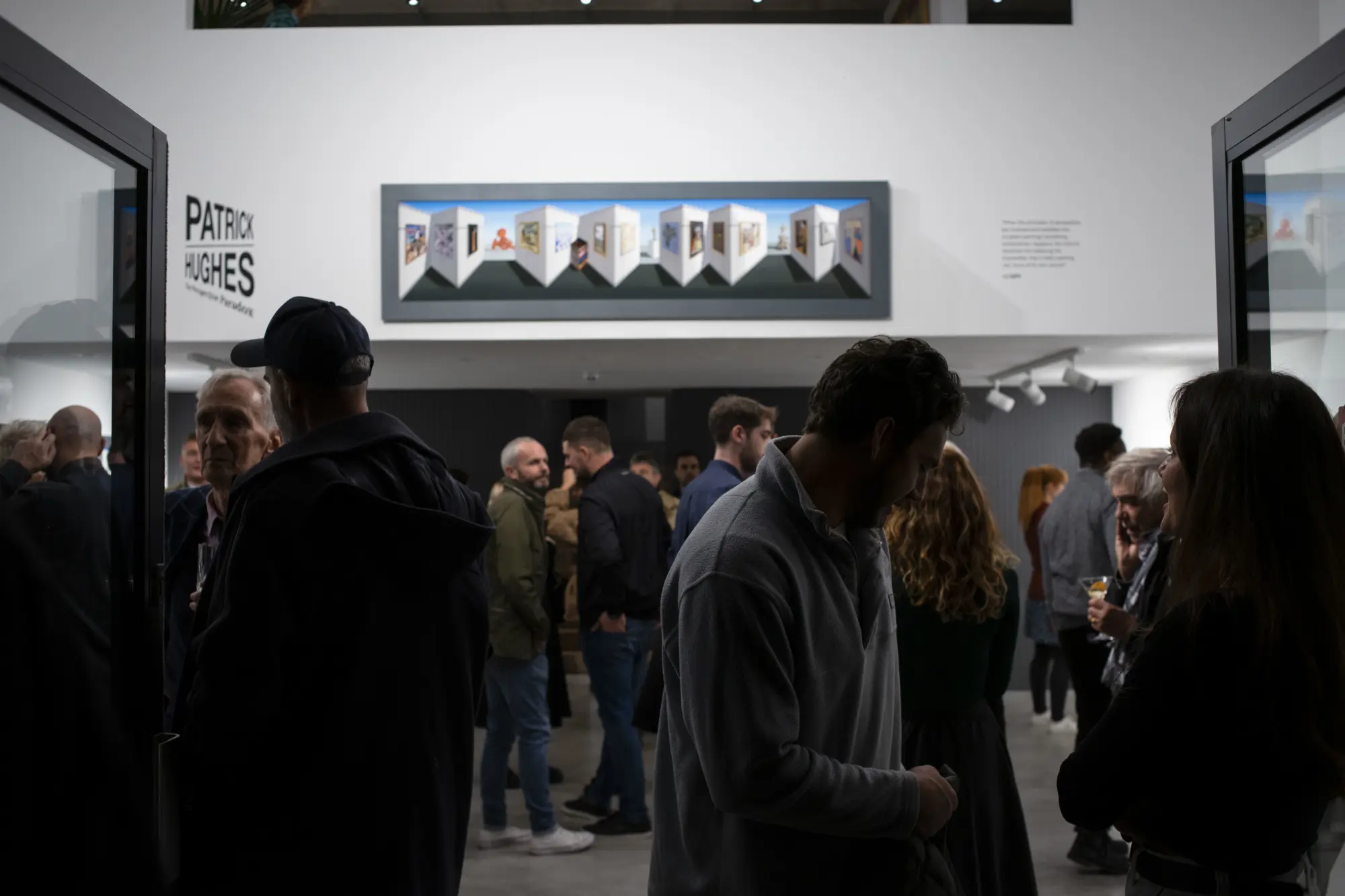 Patrick's work gathered crowd for a great private view.