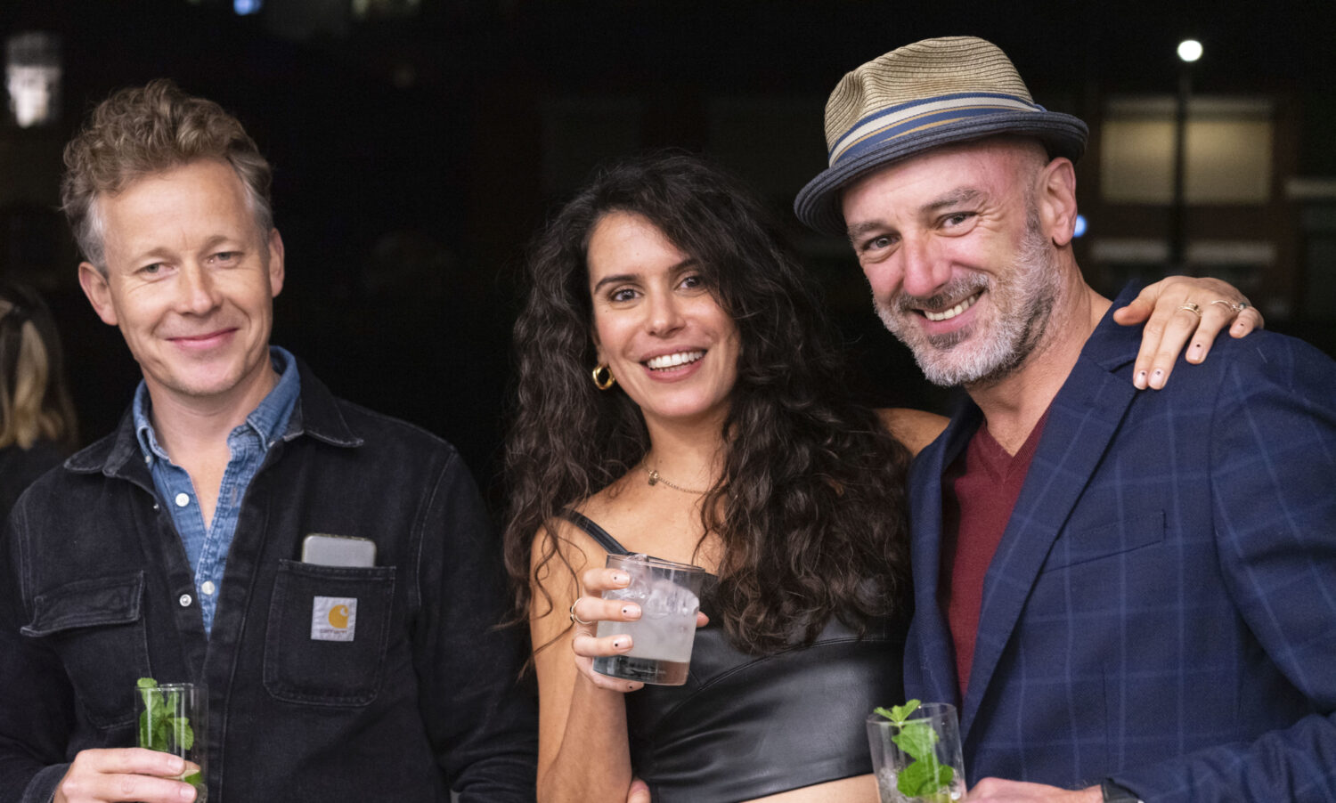 Gallery manager Laura with our brand director Paul and artist Alex Russell Flint