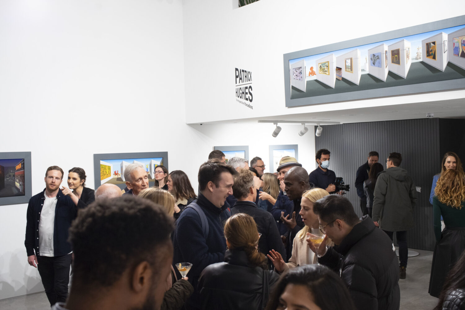 Patrick's work gathered crowd for a great private view.