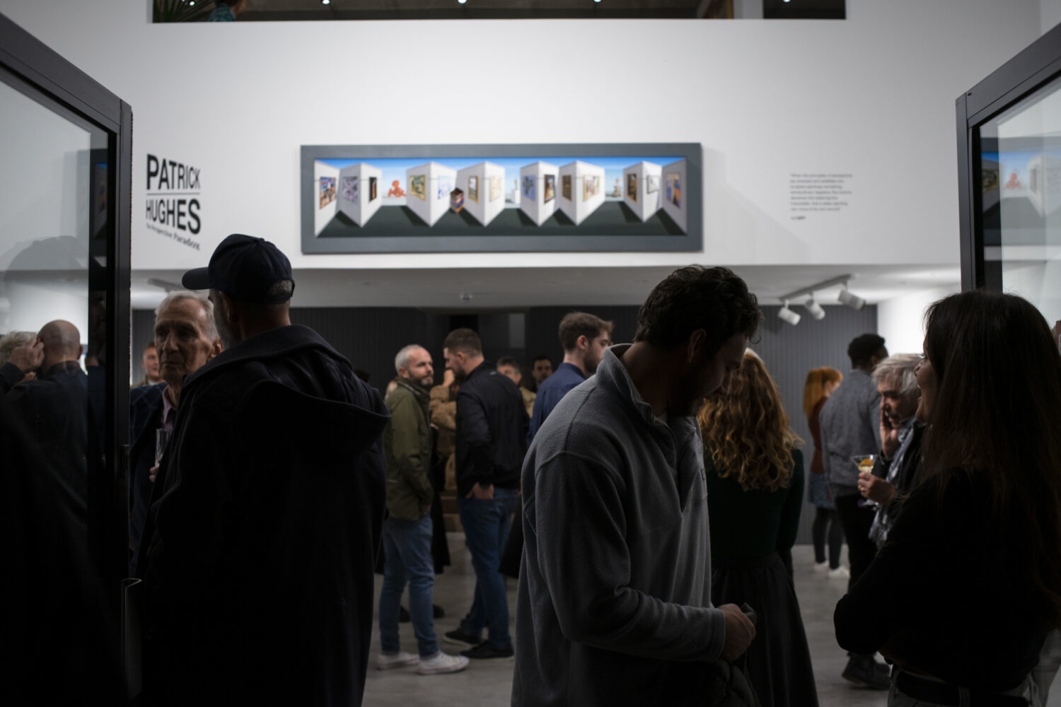 Patrick's work gathered crowd for a great private view.