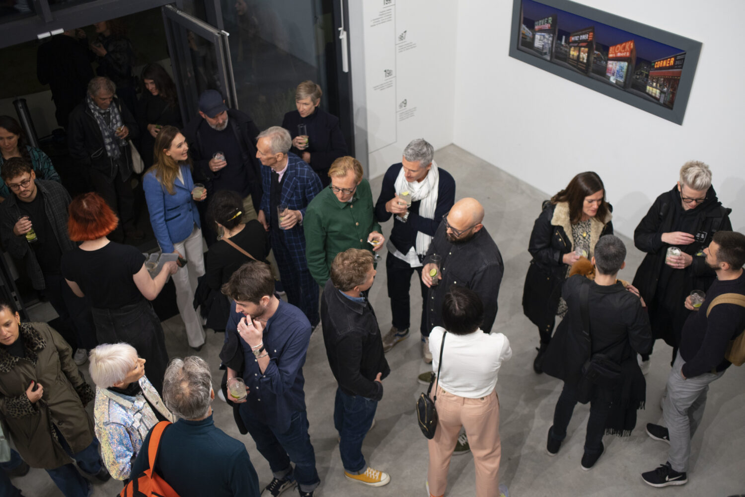 Patrick's work gathered crowd for a great private view.