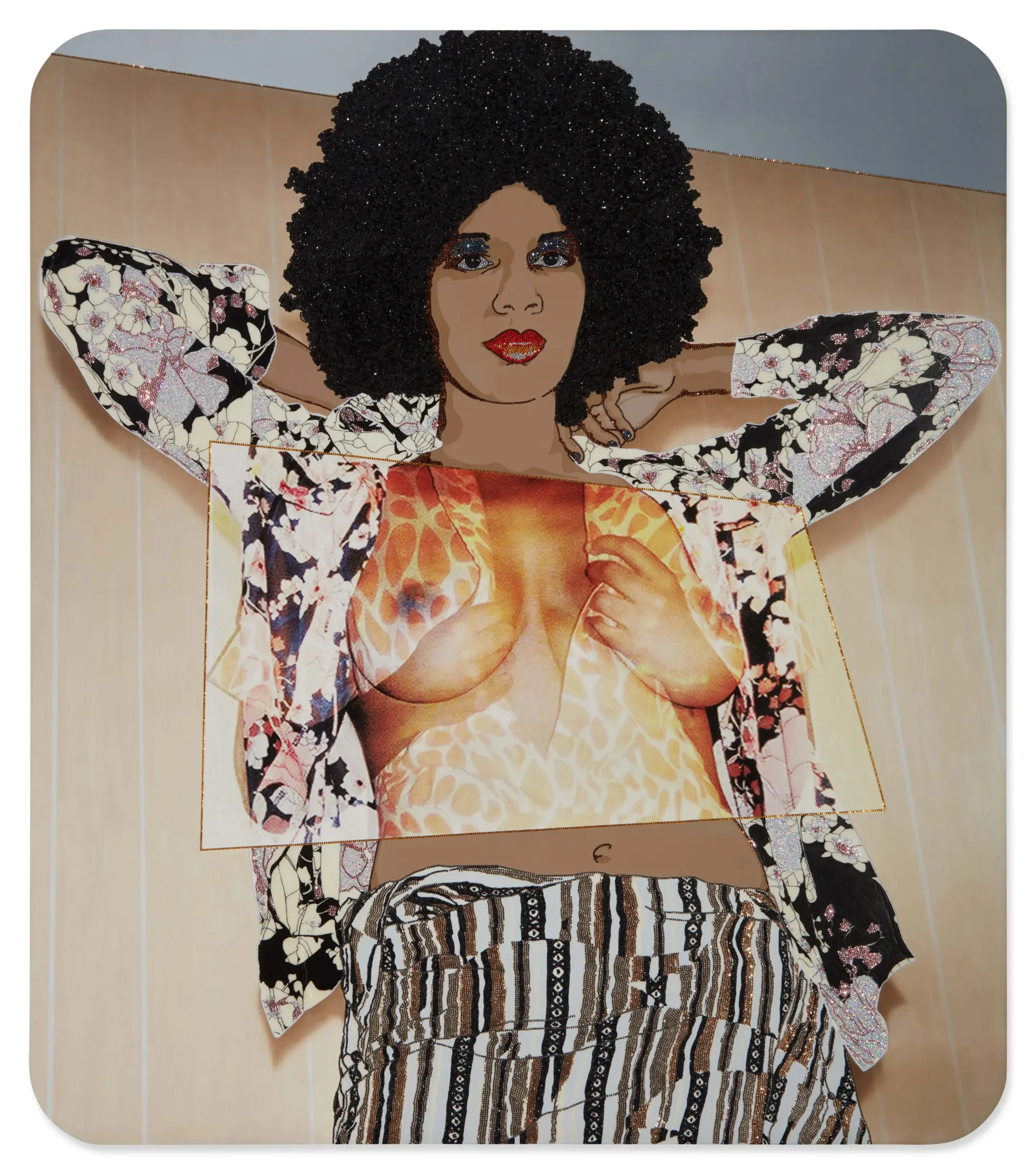 Mickalene Thomas' Portrait of Maya No. 10 and Le Déjeuner sur l'herbe les Trois Femmes Noires d'aprés Picasso