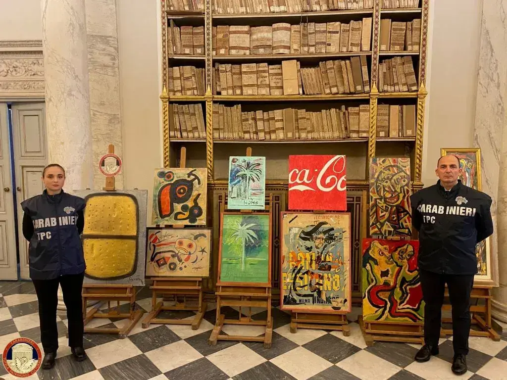 Since March 2023, Italian police have seized more than 2000 works of art. Photo: courtesy Carabinieri Art Squad.