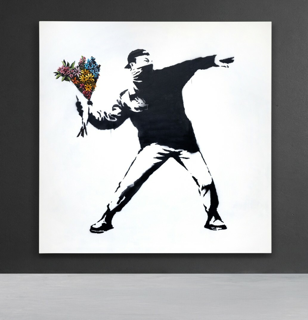 Banksy - Love is in the Air (Life Size)