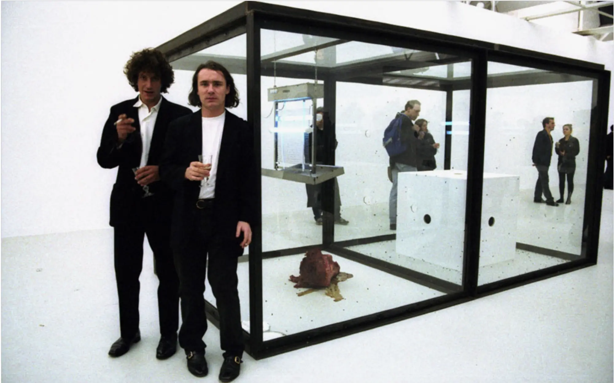 Charles Saatchi (right) and Damien Hirst (left), 1992