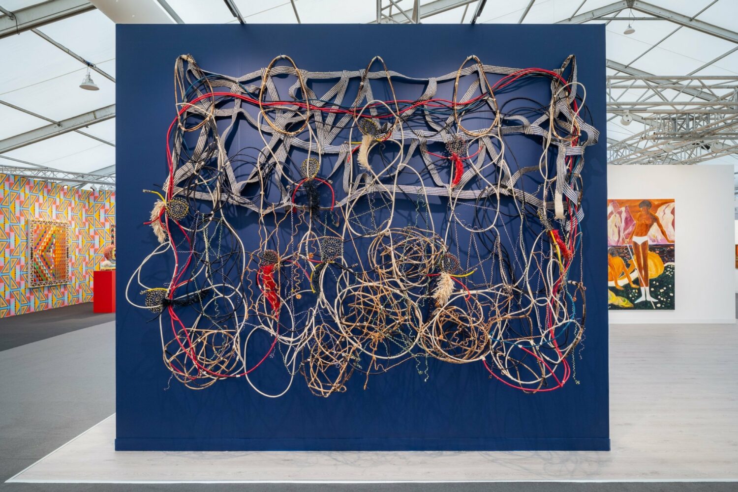 Installation view of Acaye Kerunen at Pace Gallery, Frieze London, 2022.