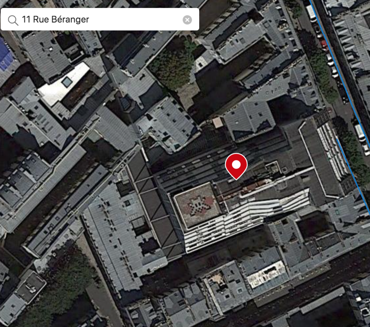 Google Maps view of 11 Rue Béranger