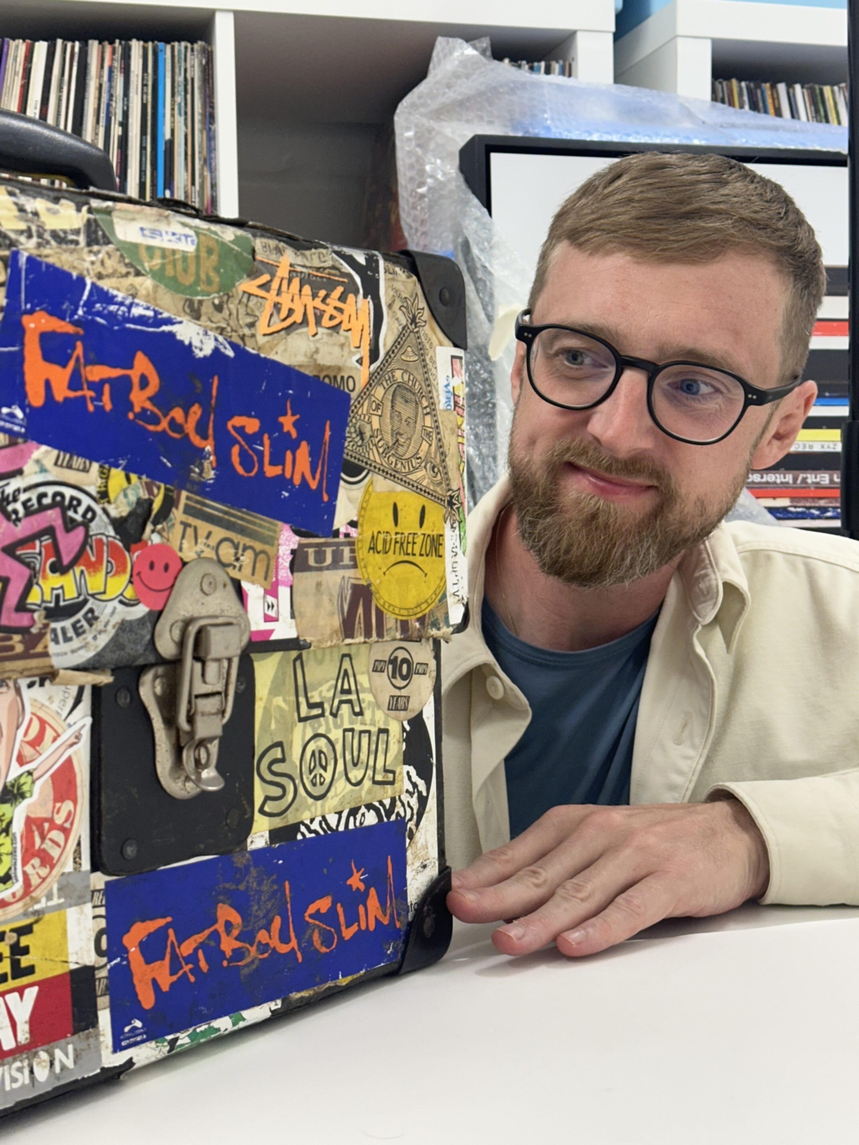 Mark Vessey with the record box