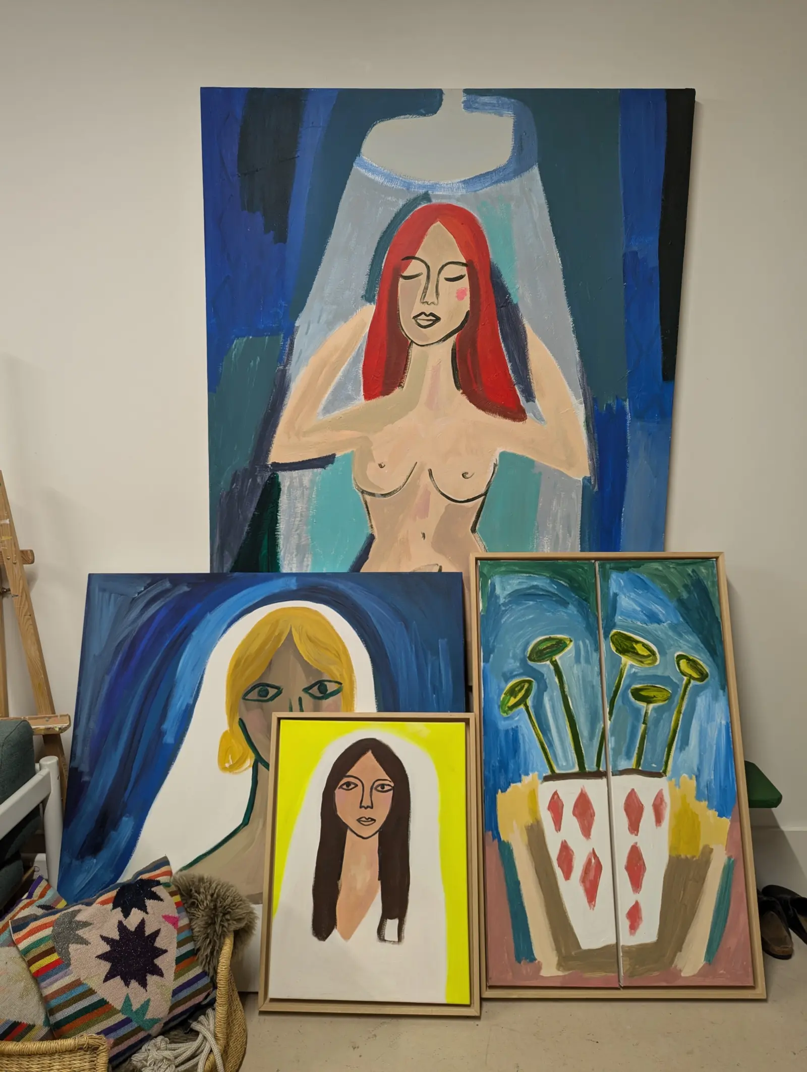 A selection of Rusty's paintings