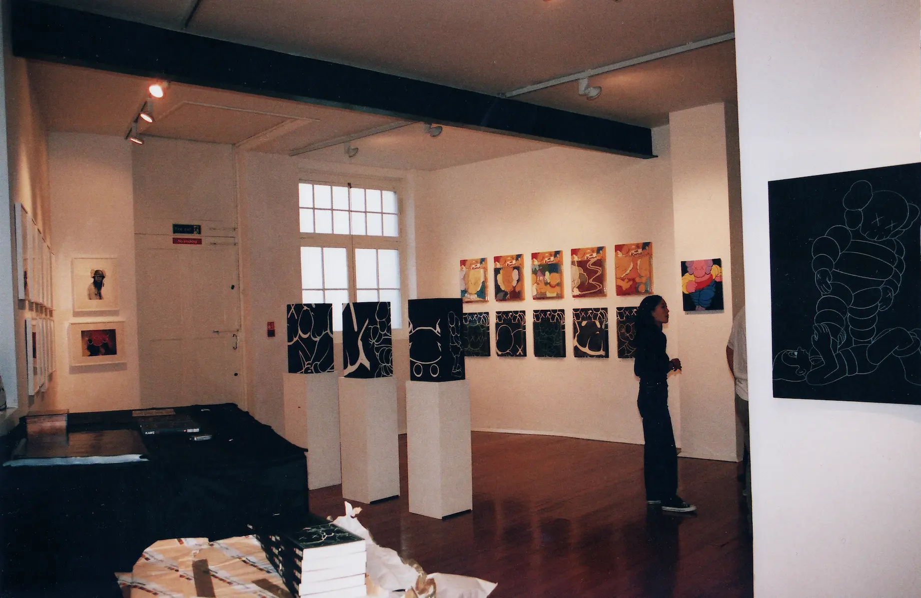 First ever UK solo exhibition of KAWS in 2002 at Elms Lesters.