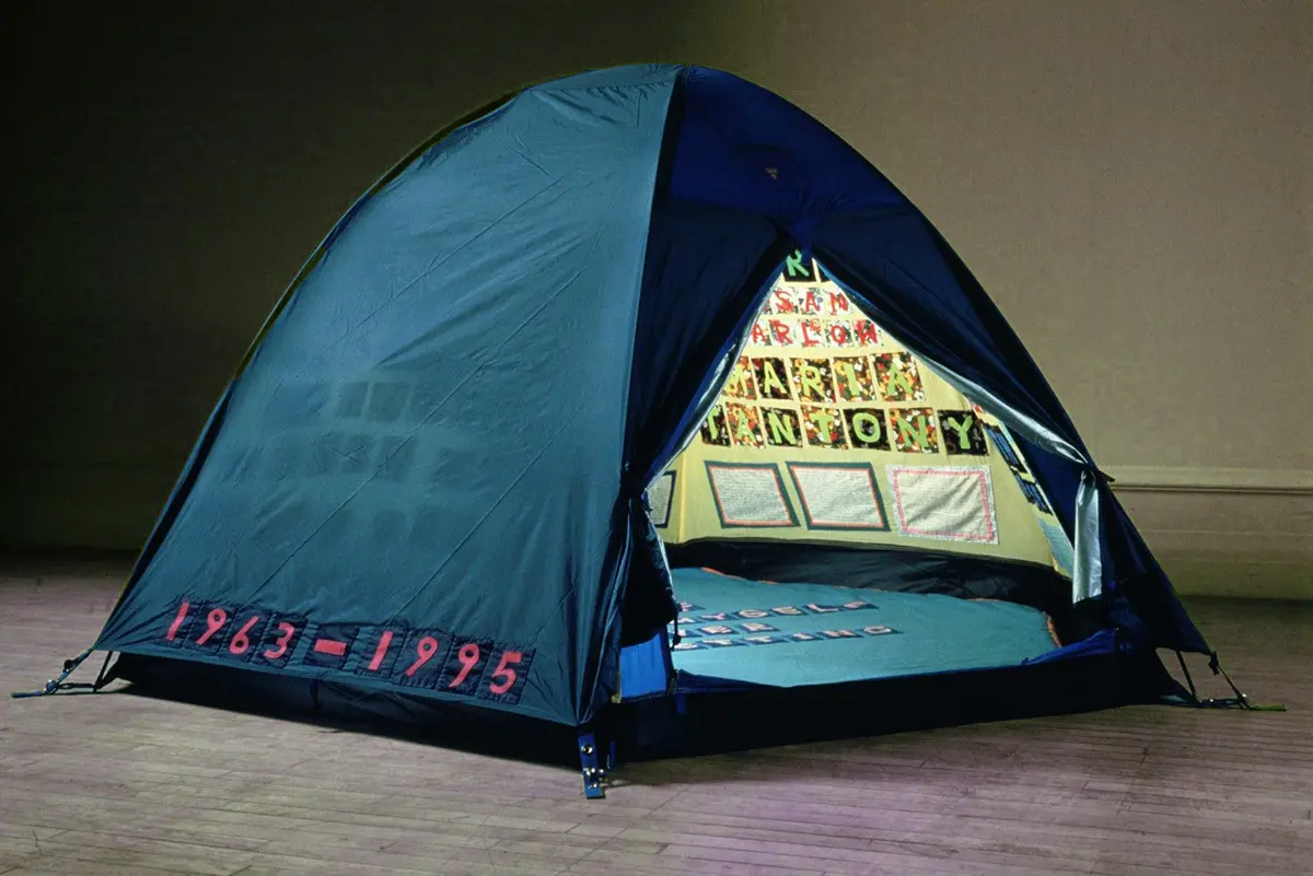 Tracey Emin, My Bed, 1998 and Everyone I Have Ever Slept With 1963-1995, 1995