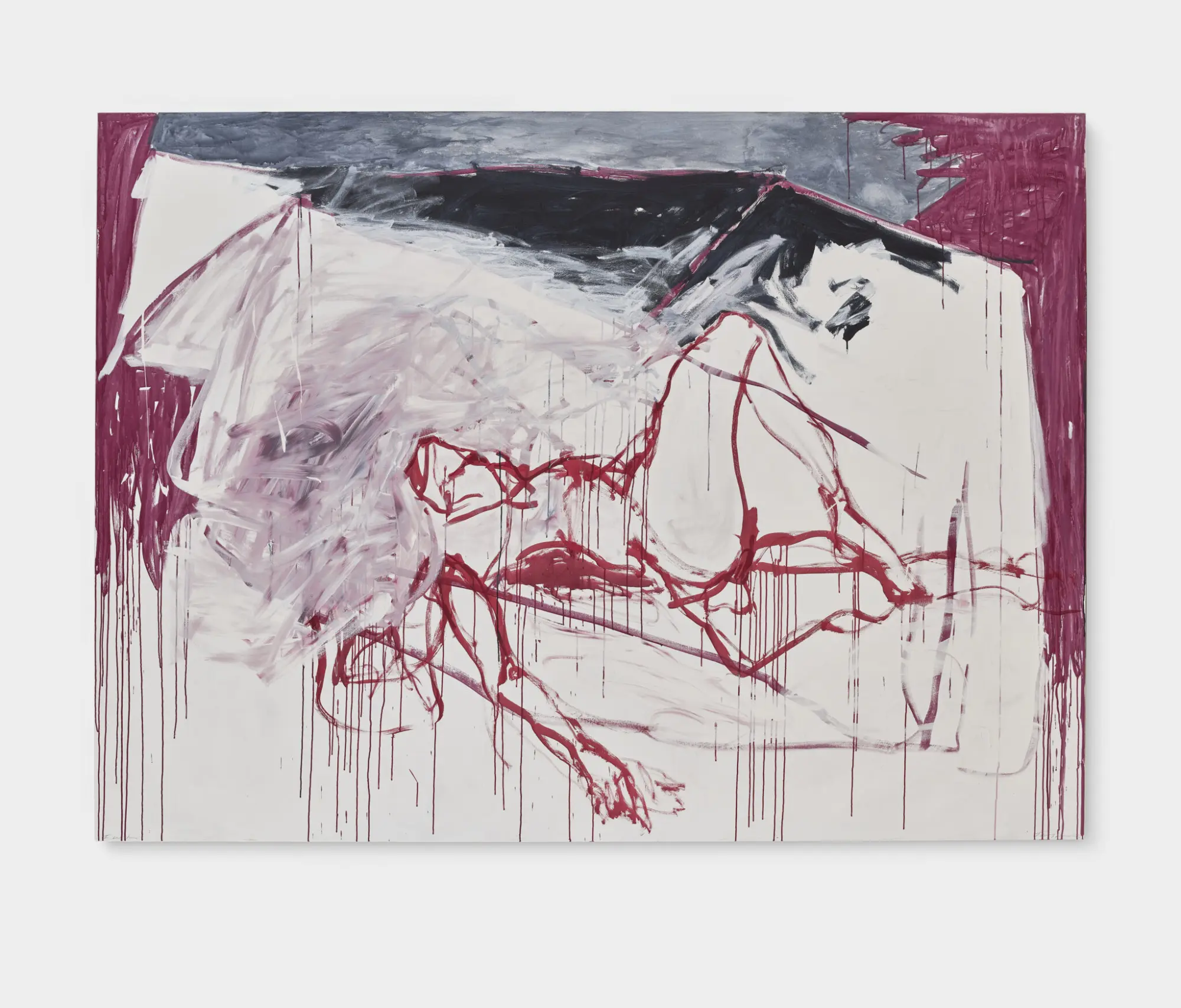 Tracey Emin, I went home, 2023, Acrylic on canvas