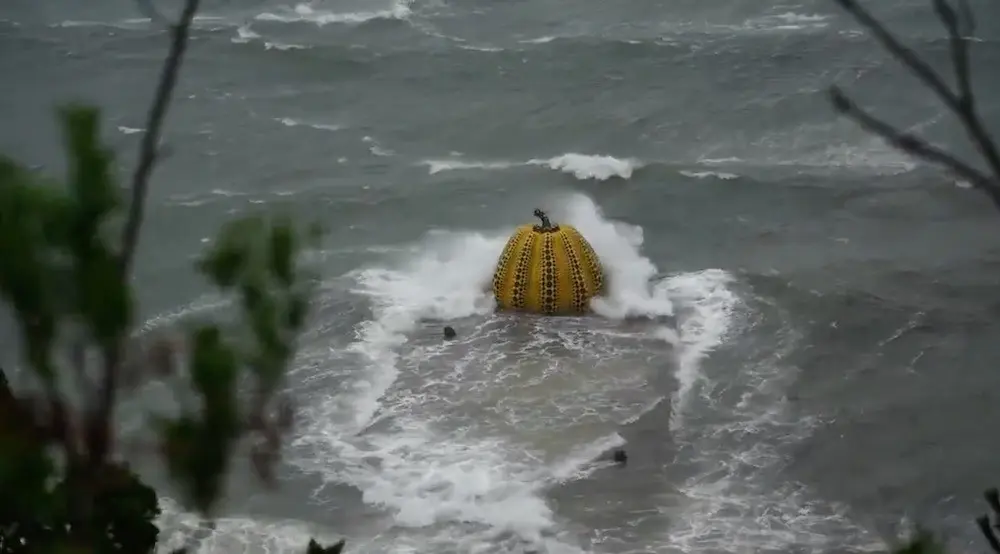 'Pumpkin' was installed on the art-centric island of Naoshima in 1994, and had attracted art lovers and Instagrammers alike, even as it was swept out to sea by a typhoon.