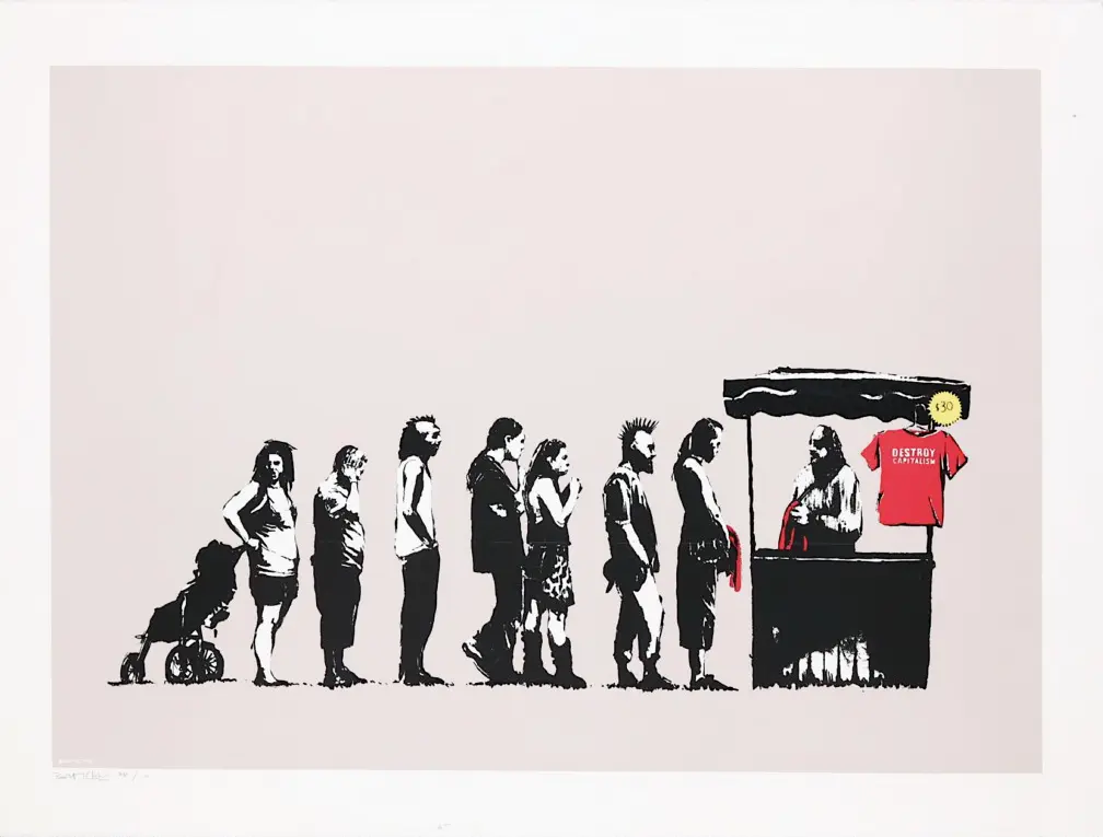 Festival (Destroy Capitalism) - AP, Screen print on paper, 2006