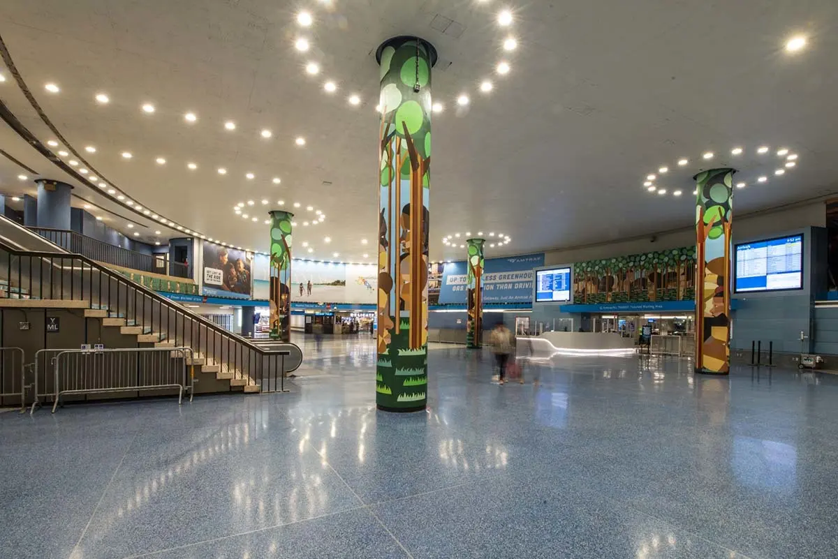 Derrick Adams, The City Is My Refuge, Penn Station NY