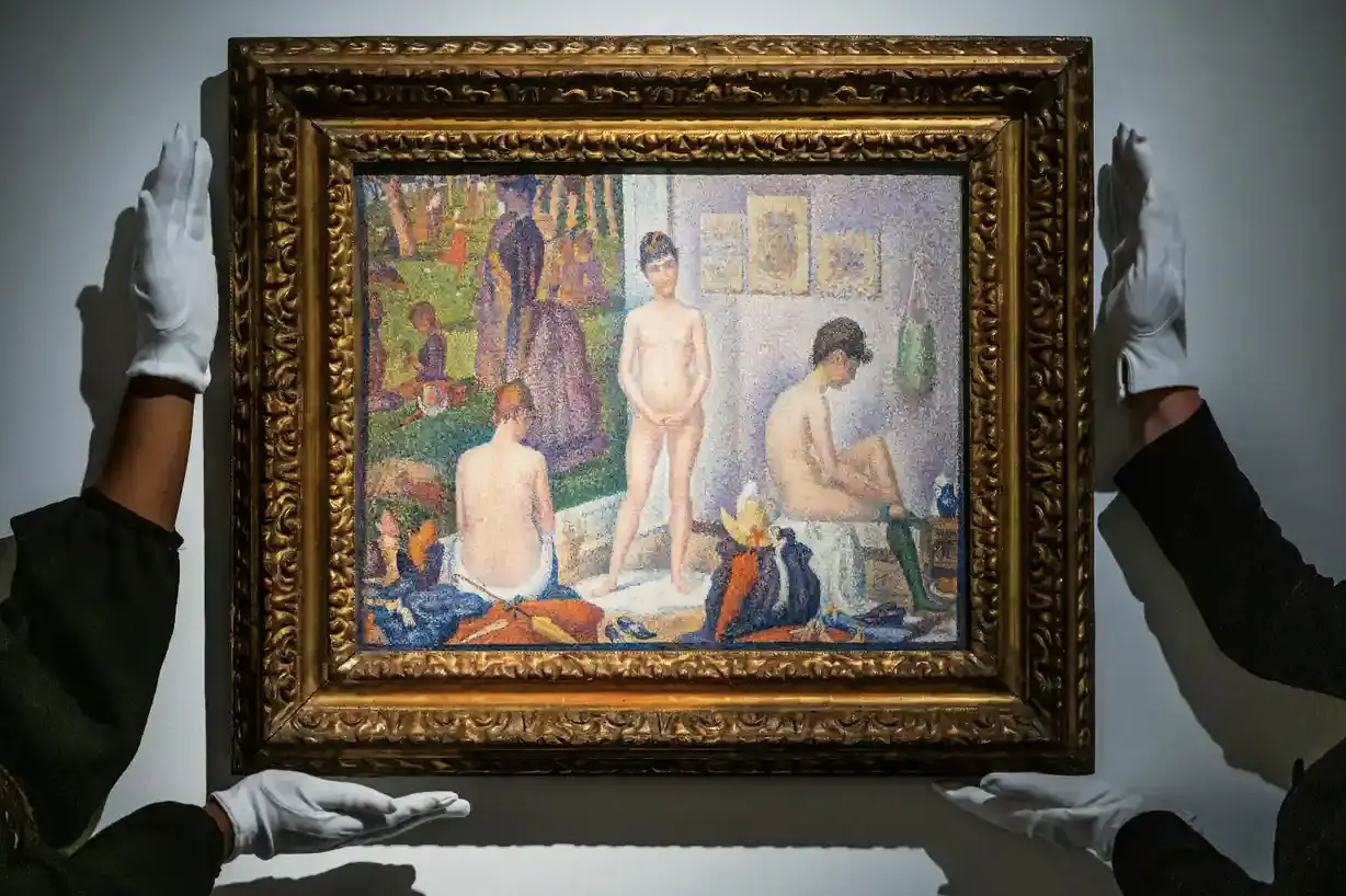 Les Poseuses by Georges Seurat was one of a number of works from the estate of Microsoft co-founder Paul Allen sold at Christie's New York in November 2022.