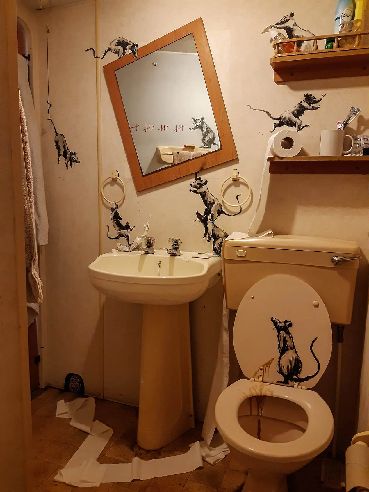 Banksy's rat-infested bathroom