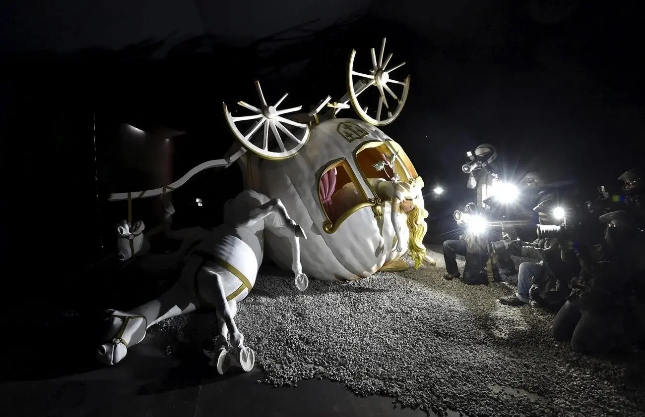 Banksy’s Cinderella installation transformed a familiar fairytale into a commentary on tragedy, celebrity and the media.