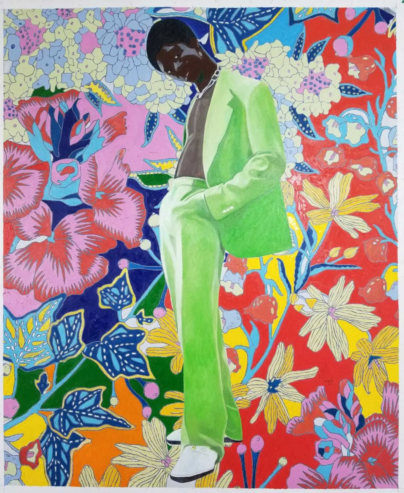 Psychedelia by Wole Lagunju, 2020, oil on canvas.